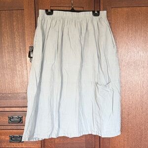 Grey Eileen Fisher Linen Midi Skirt